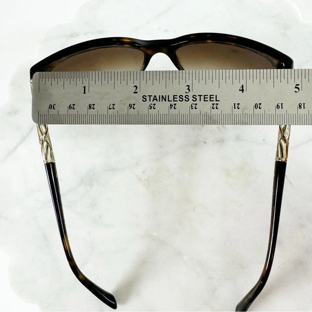 Bvlgari Tortoiseshell Cat Eye Sunglasses with Brown Gradient Lenses